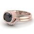 Bezel Black Diamond Bridal Set - Emerson No. 8